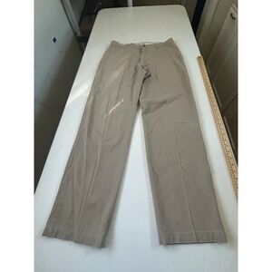 Lee Mens No Iron Khaki Chino Pants Flat Front Casual Dress Size 32x32